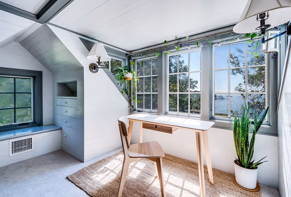 Interior of the waterfront home